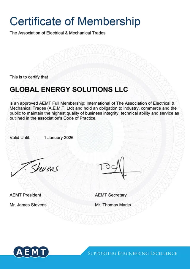 AEMT Certificate of Membership